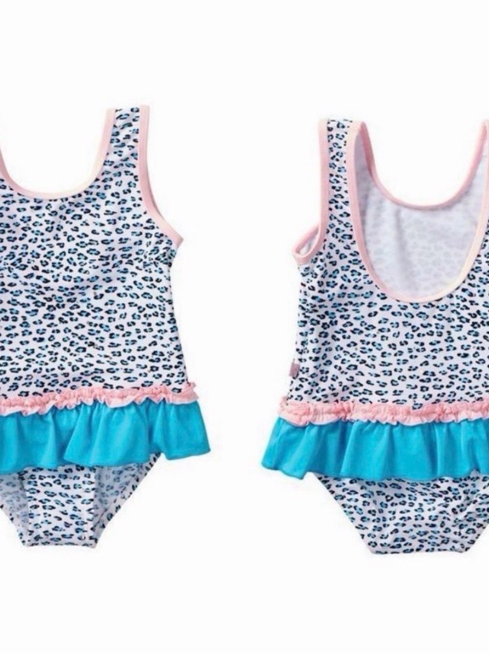 Floatimini Cheetah Print One Piece Swimsuit Baby Girls NEW Tags $64 Sz 12-18m